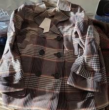 M&S LADIES  Brown Mix SHORT COAT/JACKET Uk SIZE 18 EUR 46 NEW WITH TAGS