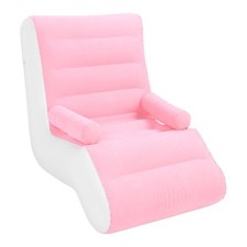 Inflatable Sofa Bed Pink Portable Inflatable Lounge Comfortable Strong Load