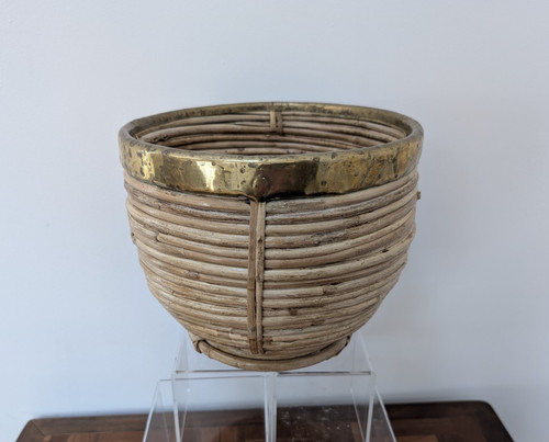 Vintage wicker pencil rattan - wicker/pencil,