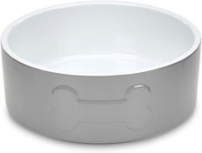 Petface Bone Ceramic Pet Bowl for Feeding and Watering, Suitable for Both Dogs 
