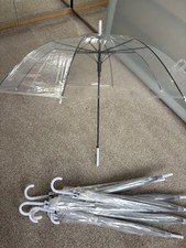 8 Clear Umbrellas Wedding