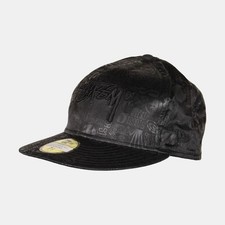 Stussy Vintage Allover Logos Hat / Size Adjustable / Mens / Black / Polyester