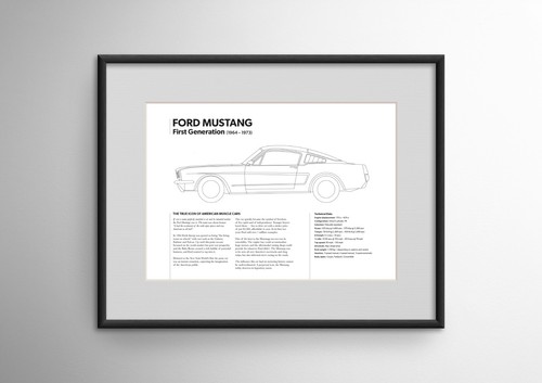 Ford mustang a3 frameable - mustang,
