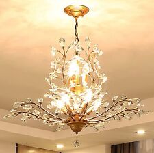 Vintage Crystal Chandeliers 3/4/5/8-Light Ceiling Lamp for Living Dinning Room