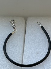 Authentic TROLLBEADS 20cm Leather bracelet with sterling silver plain lock. New