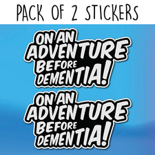 2x FUNNY CAR STICKERS ON AN