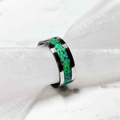 Mens stainless steel green