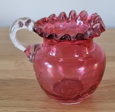 Antique cranberry glass ruffle