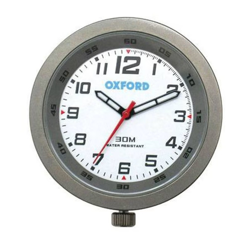 Oxford analogue clock titanium - analogue,