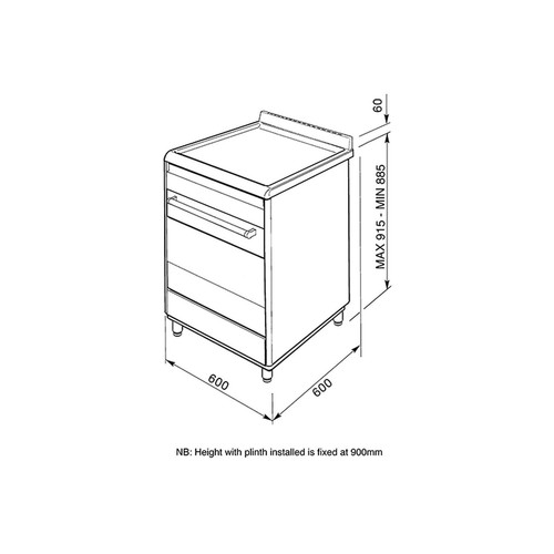 Smeg concert 60cm dual fuel - 60cm,
