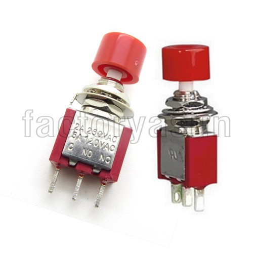 5pcs mini momentary red push - momentary,
