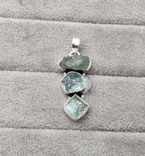 Raw Three Aquamarine Gemstone