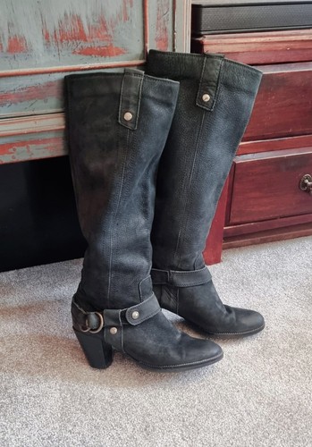 Womens bertie black distressed - black,