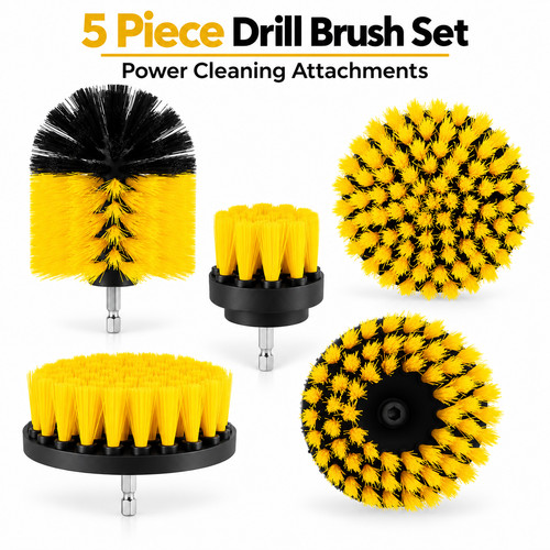 5pc drill brush - brush, cleaning