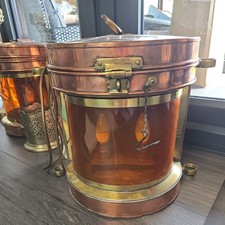 Vintage Davey & Co Copper Ship Lantern – London – Maritime Nautical Light