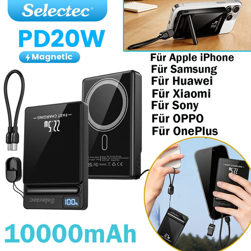 Magnetic 10000mah wireless - magnetic,