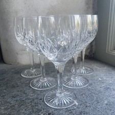A set of 5 x Stuart Crystal Glass Glencoe Pattern Wine Glasses
