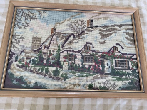 Vintage needlepoint tapestry - vintage,