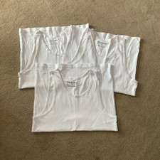 3 x Primark Men’s Vests in White - Size M