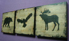 IKEA Bjornamo Wooden Wall Art