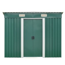 4x6 FT Flat Roof Steel Storage