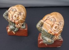 Pair Vintage Porcelain Wade Humpty-Dumpty Figurines