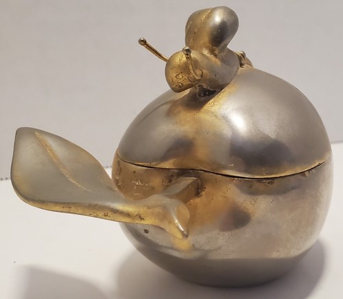 Vintage rare cast metal apple - vintage,