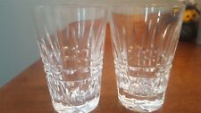 2 x WATERFORD CRYSTAL "GLENMORE"  WHISKEY TUMBLER GLASSES 3 1/2" X 2 1/4"