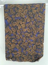 Blue leaf lightweight viscose fabric 3m Stoff and Still