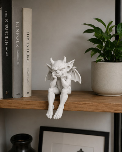 Grumpy gargoyle shelf critter - gargoyle,
