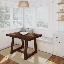 Maxwood Furniture 122Cm Farmhouse Dining Table Solid Wood Kitchen Table Large