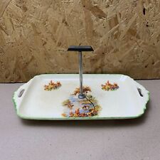 Vintage Parrott & Company Coronet Ware Rectangular Sandwich Tray Cake Stand