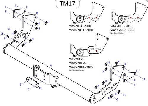 Towtrust fixed flange towbar - towtrust,