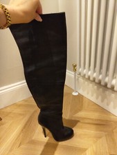 Vintage Topshop Thigh High Leather Boots