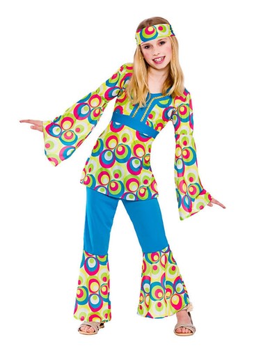 Child retro hippie girl flower - retro,