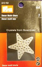 Prym 44mm Star Motif Crystals from Swarovski Iron-on or Sew-on