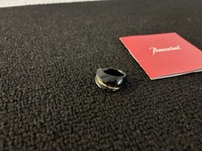 Black Shell Ring With Gold
