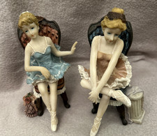 2 X Vintage Resin Ballerina