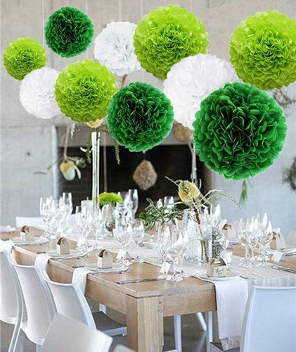 12pcs tissue paper pom poms - 12pcs,