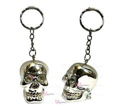 Crystal Eyed Silver Skull