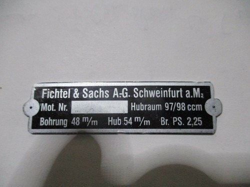 Type plate moped sign - plate,