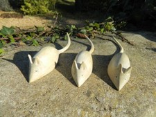 Wooden Mouse Mice Carving -