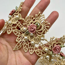 1 Yard Rose Flower Beaded