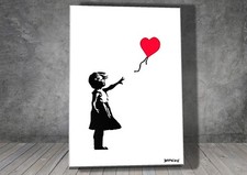 Banksy BANKSY GIRL WITH RED HEART BALLOON Graffiti  CANVAS STREET ART WALL  1080