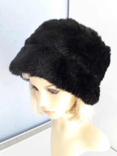 Ladies black faux fur winter