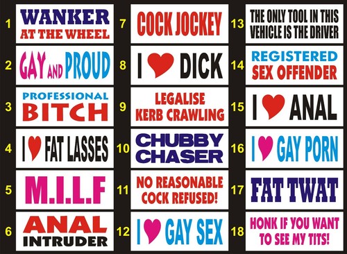 Magnetic bumper sticker car - bumper,