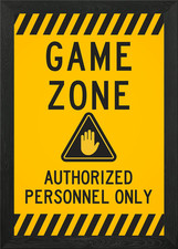 Game zone authorized Framed