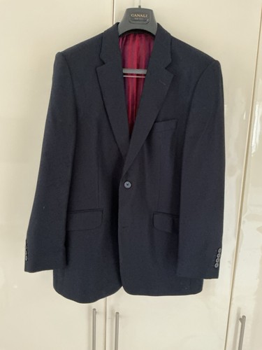 Men blue jacket - jacket, red
