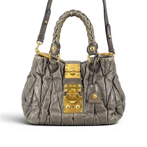 Miu ruched lambskin coffer - miu,