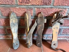 Antique 2 Pairs Wooden Ice